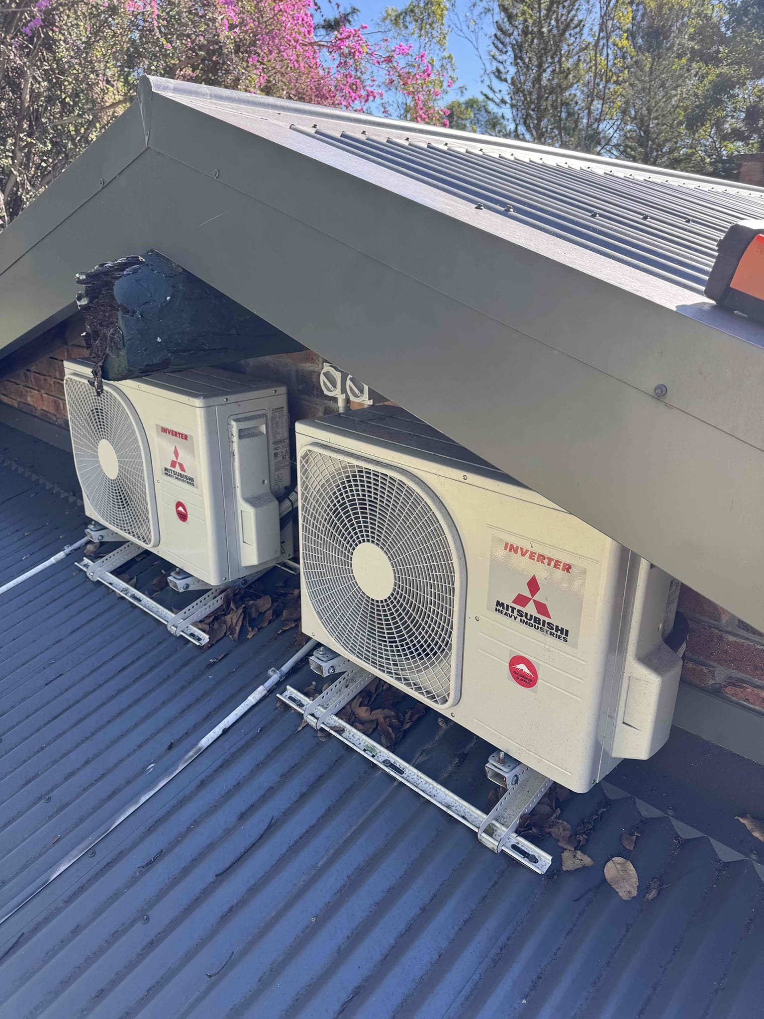 aircon not heating - outdoor units at Gold Coast hinterland home