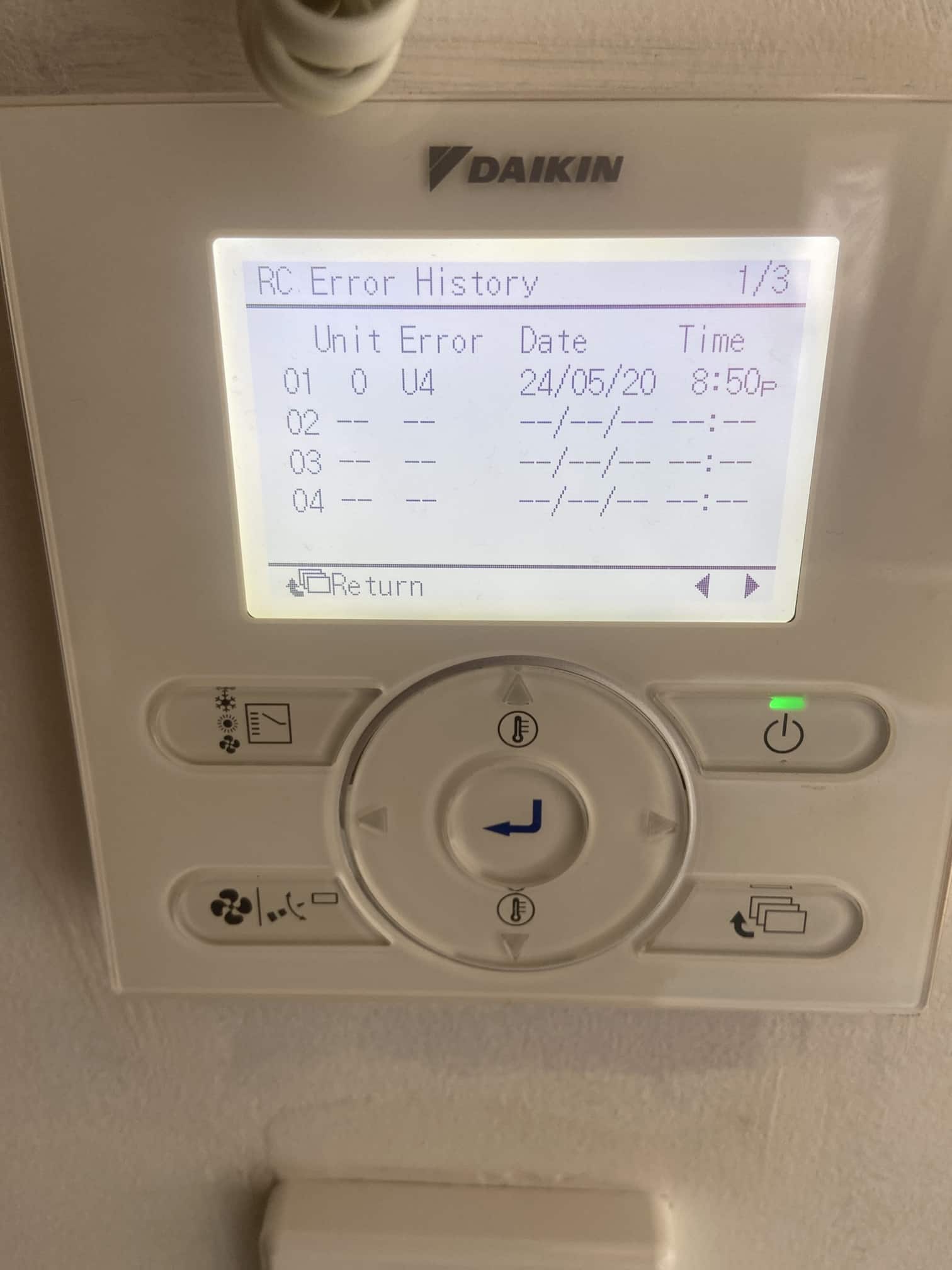 Daikin fault codes Gold Coast specialist checking a Daikin outdoor air conditioning unit